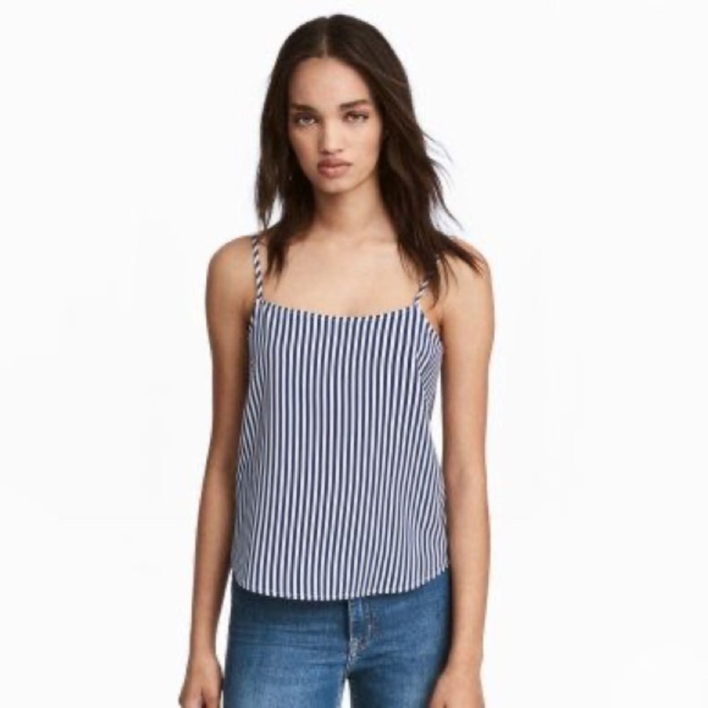 H&M Viscose Camisole Striped Top